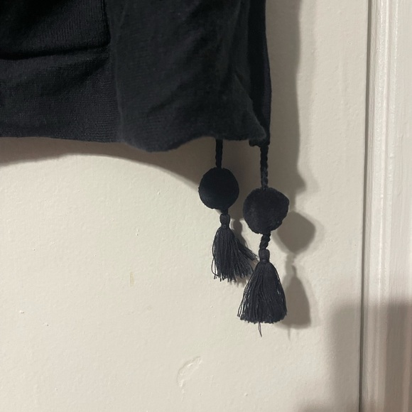 Lilly Pulitzer Pullover Elba Tunic Tassel Black Knit XL - Picture 4 of 4